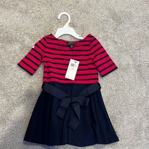 Polo NWT hot pink and navy blue dress 2t